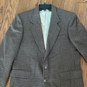 Oscar de la Renta Classic Brown Check Blazer
